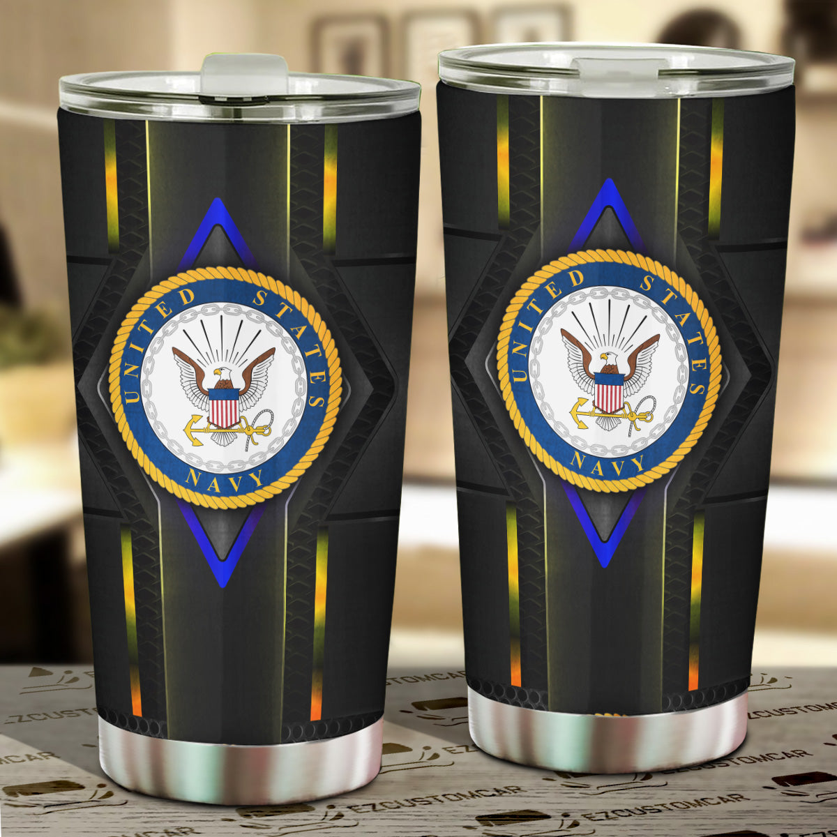 US Navy Army Tumbler Cup Car Accessories