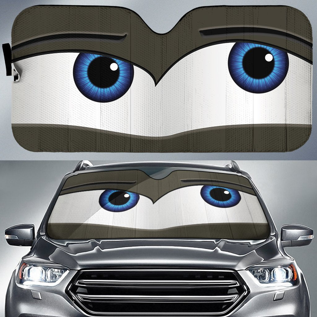 Thinking Cartoon Eyes Custom Car Windshield Sunshades