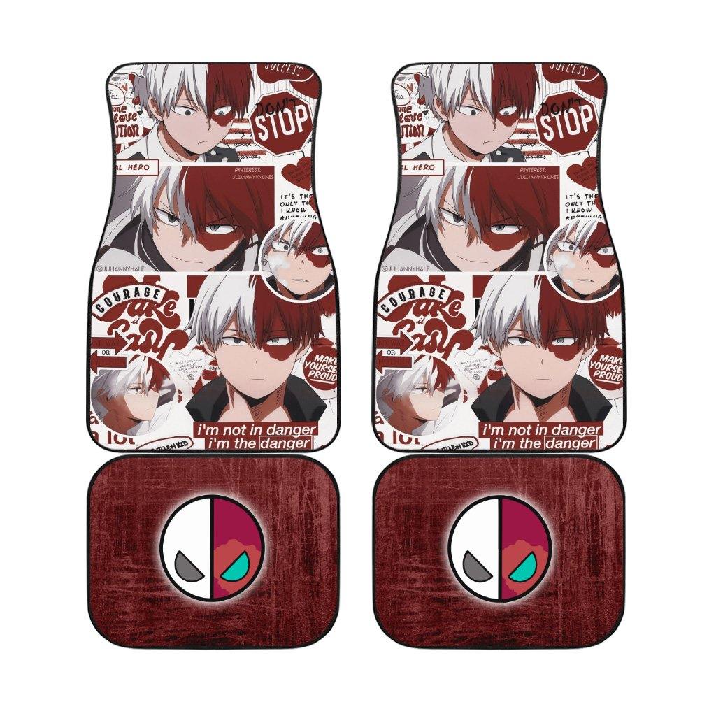 Todoroki Manga Car Floor Mats Anime My Hero Academia Fan Gift