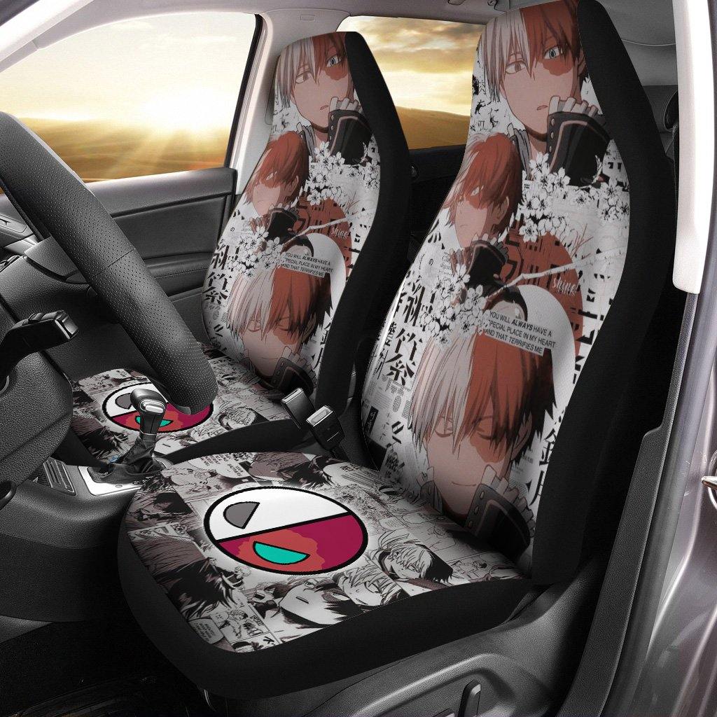 Todoroki Manga Cool Car Seat Covers Anime My Hero Academia