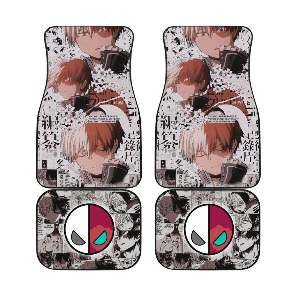 Todoroki Manga Cool Car Floor Mats Anime My Hero Academia