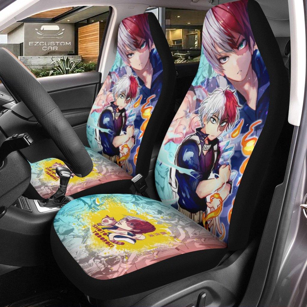 Todoroki Shoto Car Seat Covers My Hero Academia Anime Car Accessories