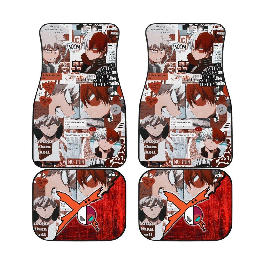 Todoroki x Bakugo Manga Aesthetic Car Floor Mats Anime My Hero Academia