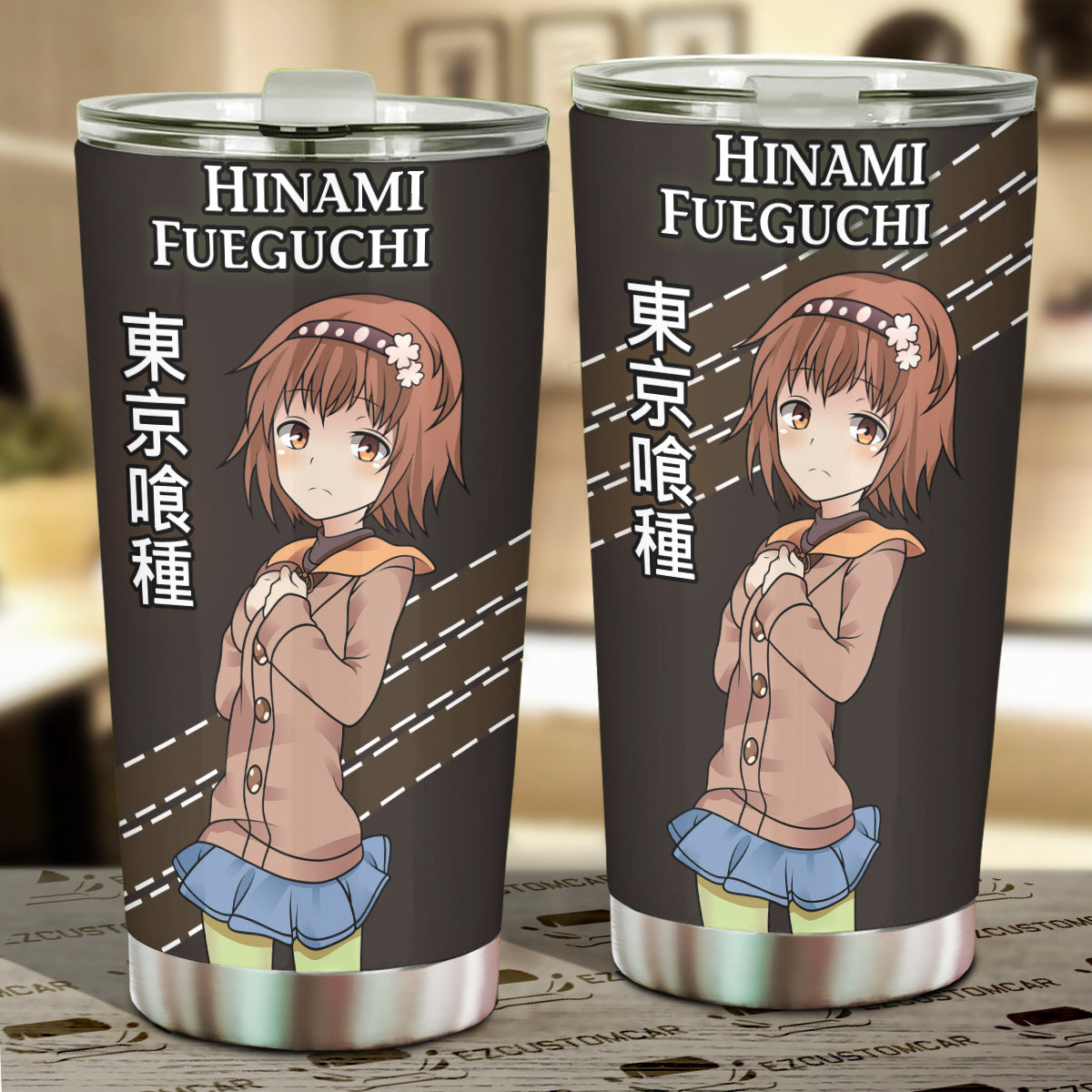 Tokyo Ghoul Car Accessories Anime Car Tumblers Cup Hinami Fueguchi