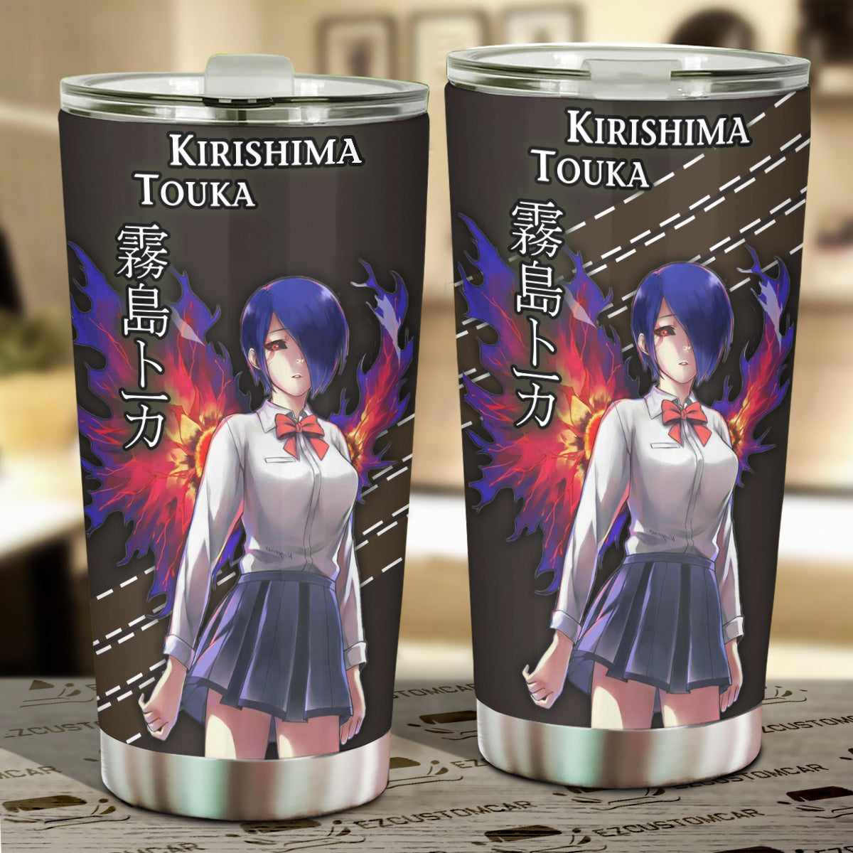 Tokyo Ghoul Car Accessories Anime Car Tumblers Cup Kirishima Touka