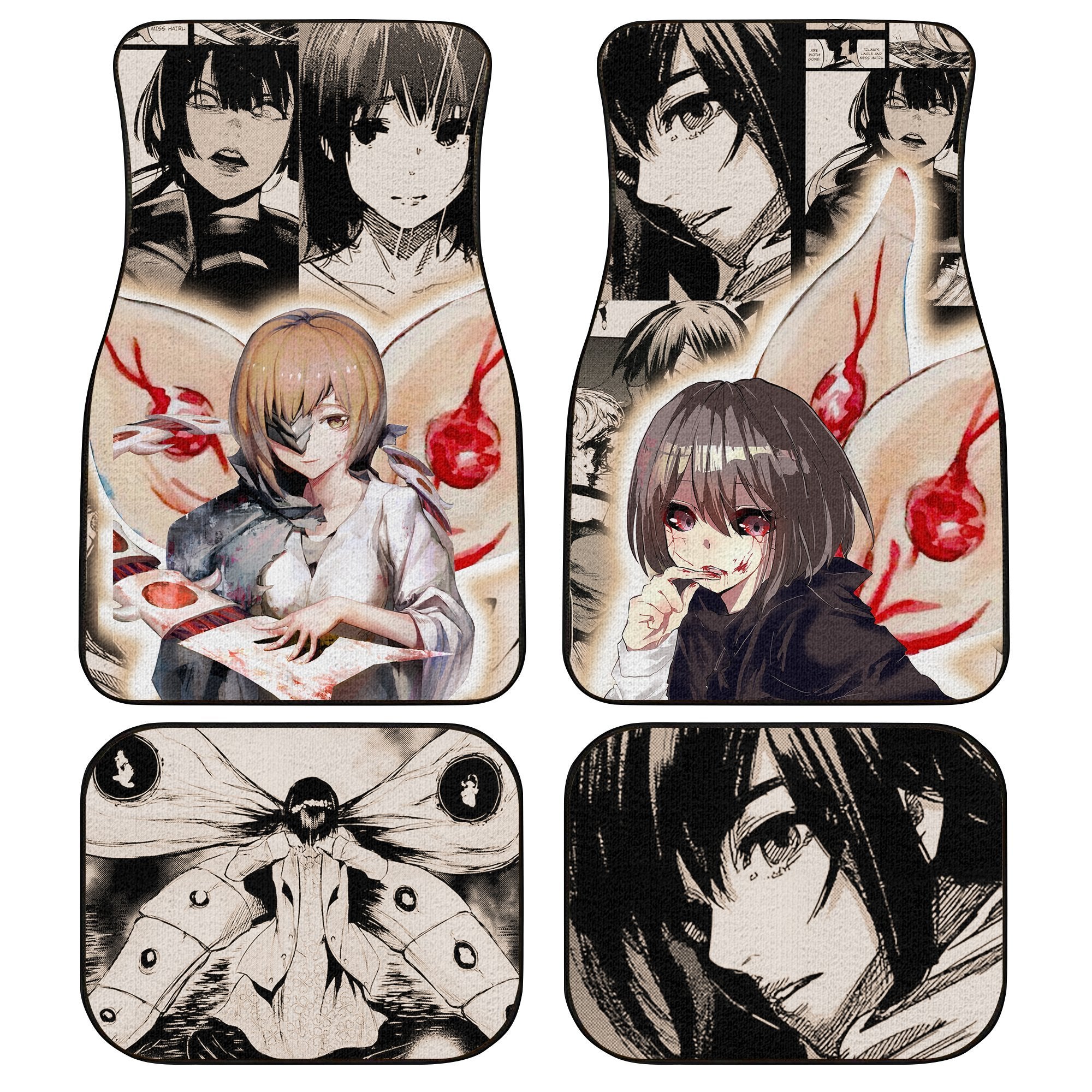 Tokyo Ghoul Car Floor Mats Custom Hinami Fueguchi Character