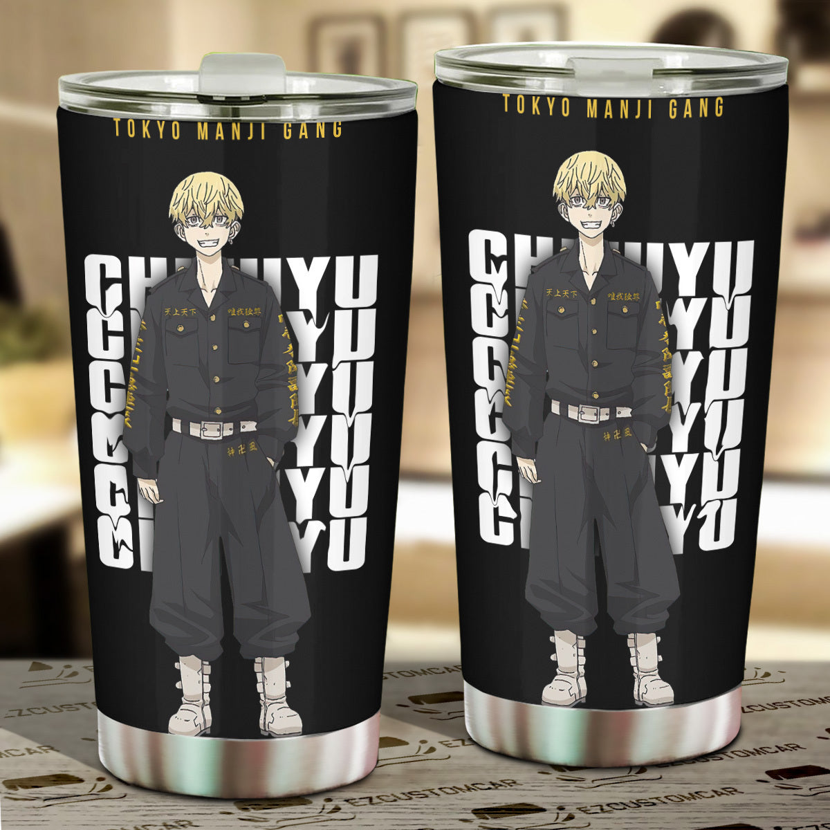 Tokyo Revenger Anime Car Accessories Custom Manji Gang Car Tumbler Cup