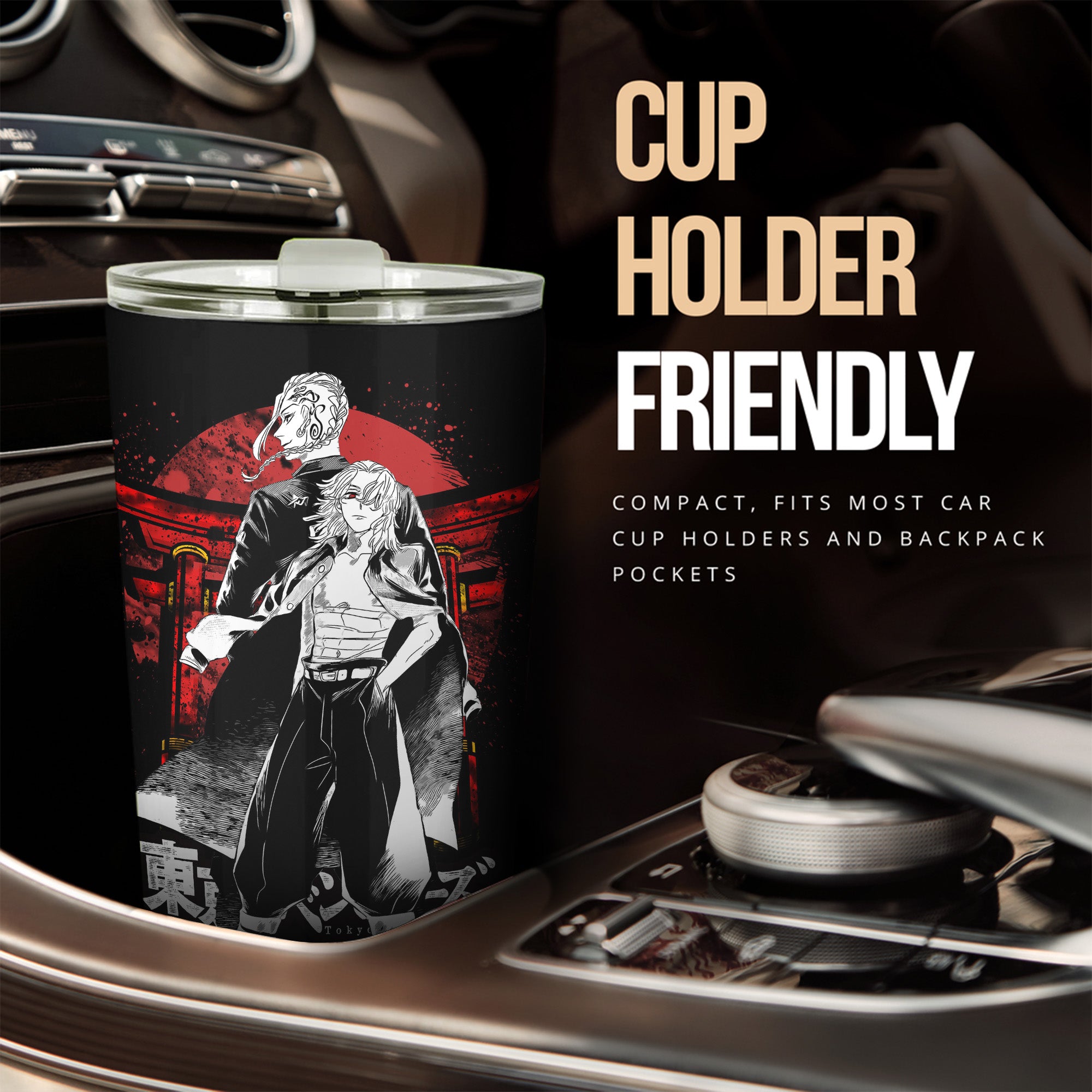 Tokyo Revenger Car Tumbler Cup Custom Draken and Mickey Anime Car Accessories