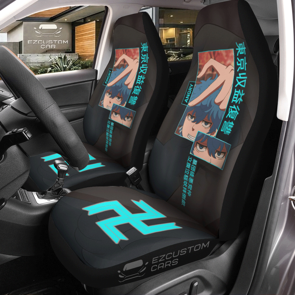 Tokyo Revengers Angry Anime Car Seat Covers Custom Car Accessories