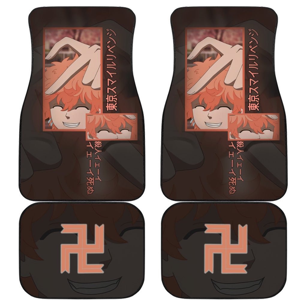 Tokyo Revengers Smailey Anime Car Floor Mats Custom Car Accessories