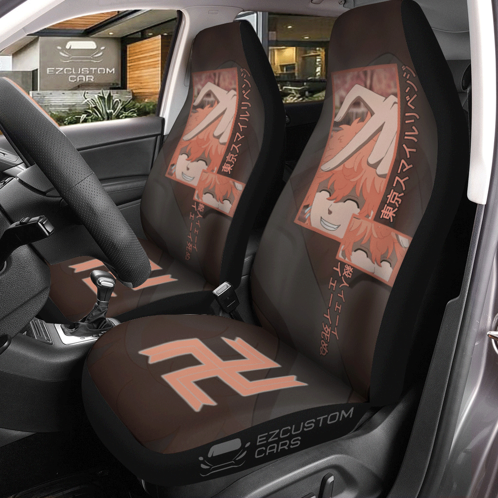 Tokyo Revengers Smailey Anime Car Seat Covers Custom Car Accessories