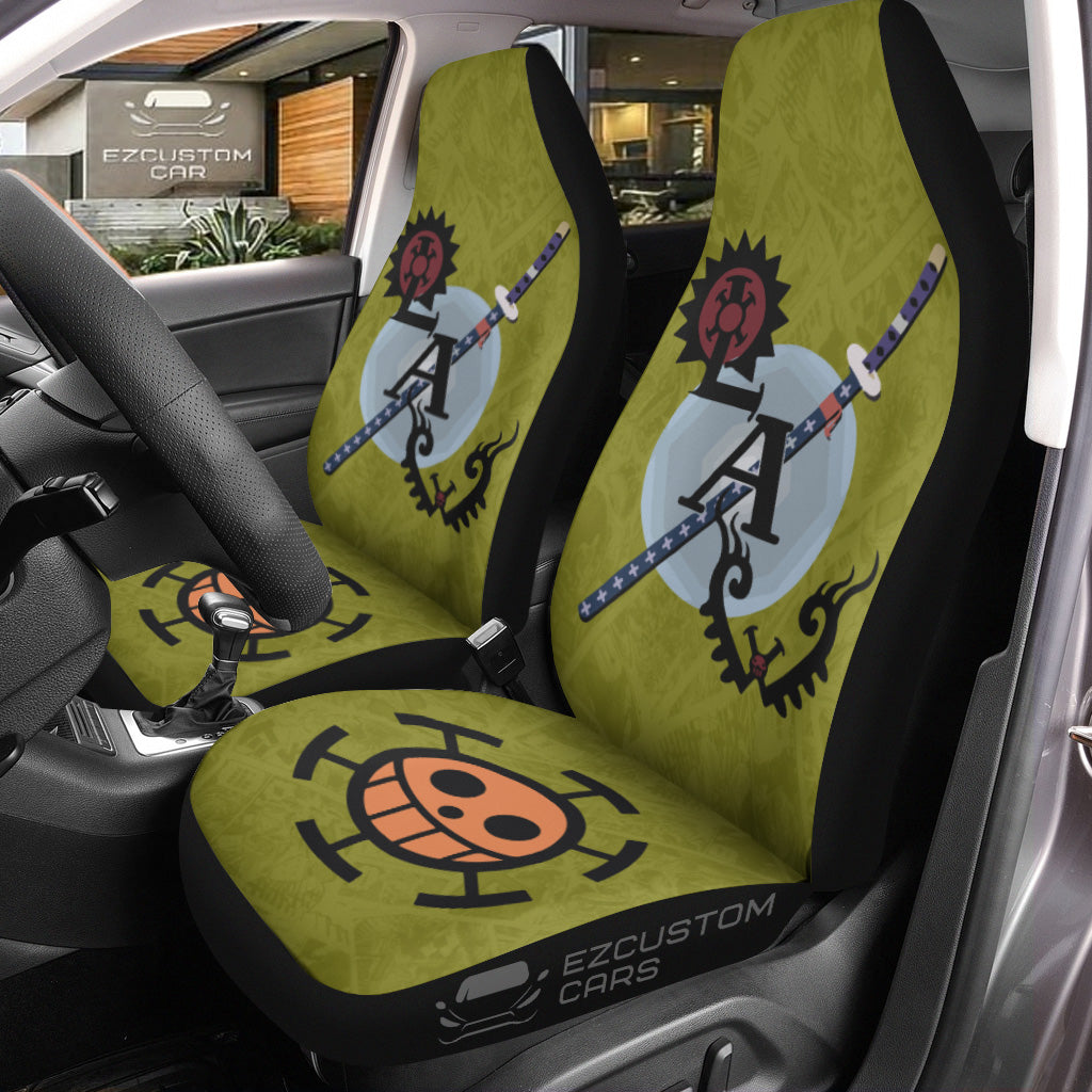 Trafalgar D. Law Car Seat Covers Custom One Piece Law Flag Car Accessories