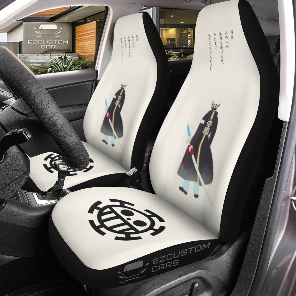 Trafalgar D. Water Law Car Seat Covers Custom One Piece Anime Car Accessories