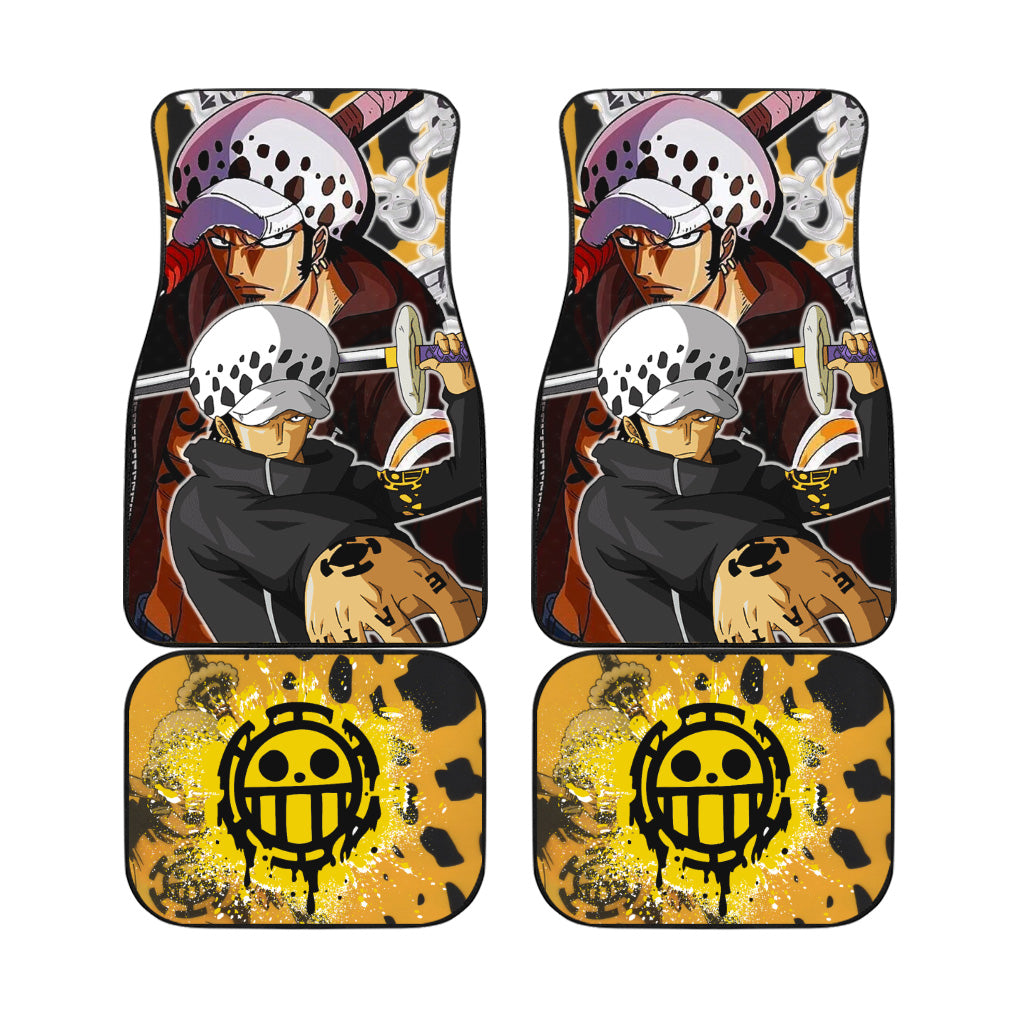 Trafalgar Law Car Floor Mats Custom Anime One Piece Car Accessories