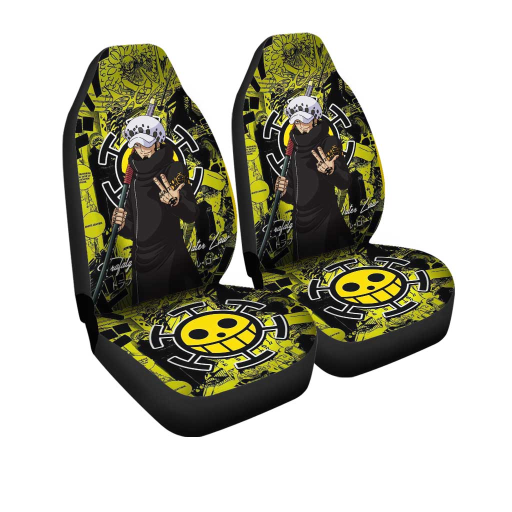 Trafalgar Law Car Seat Covers Custom One Piece Anime