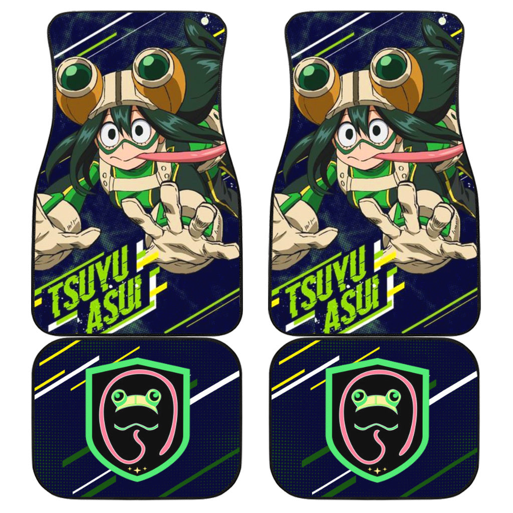 Tsuyu Asui Car Floor Mats Custom My Hero Academia Anime Car Accessories