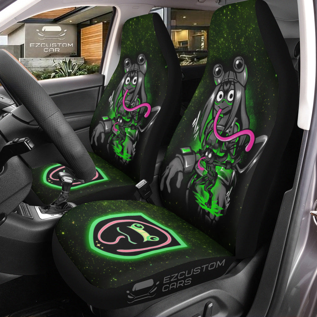 Tsuyu Asui Car Seat Covers Custom Anime My Hero Academia Car Accessories