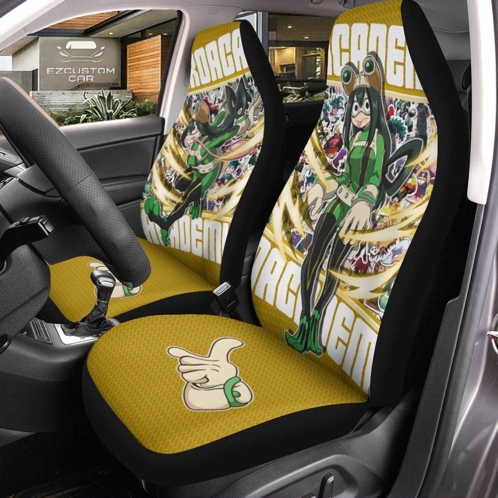 Tsuyu Asui Car Seat Covers My Hero Academia Anime Car Accessories