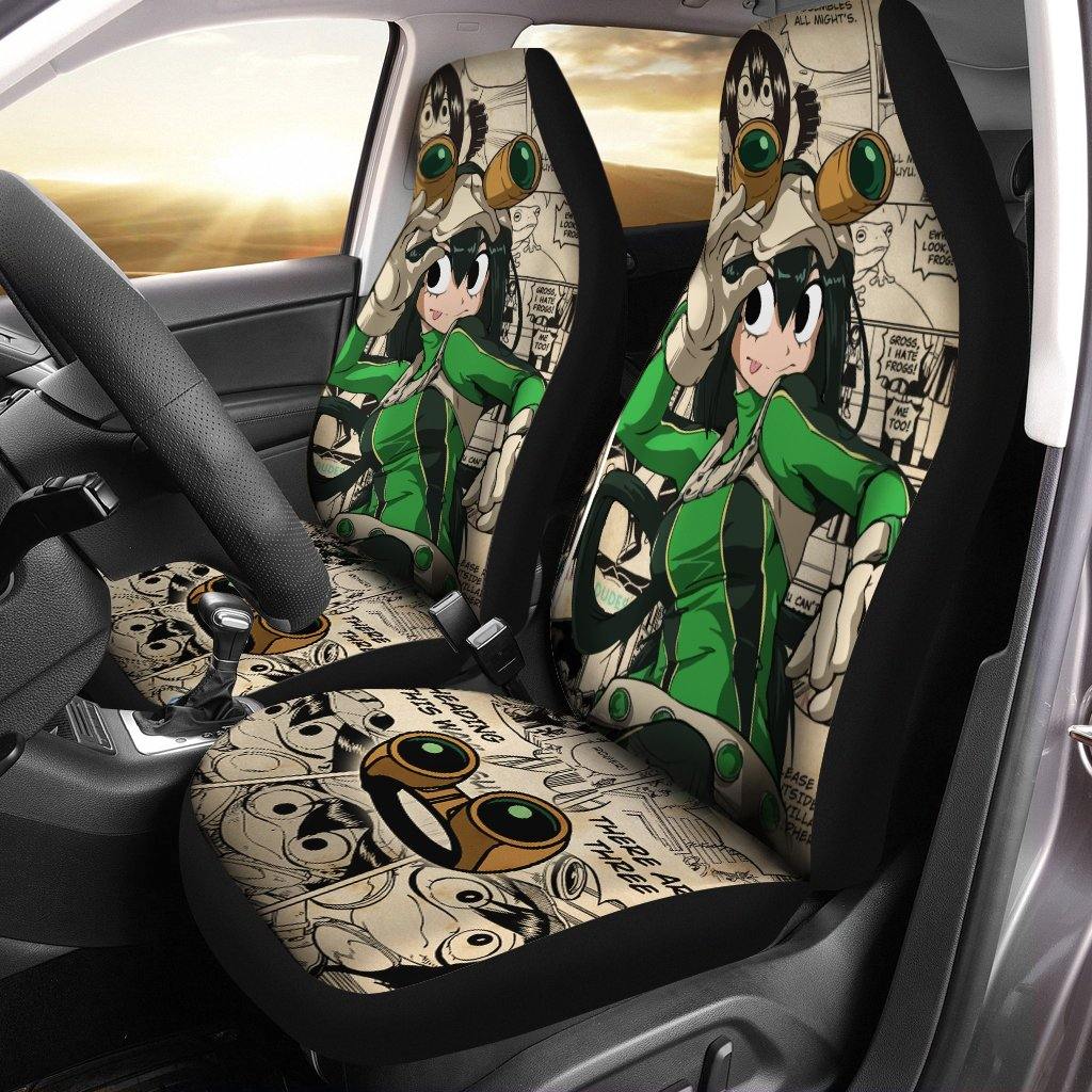 Tsuyu Asui Mix Manga Car Seat Covers Anime My Hero Academia