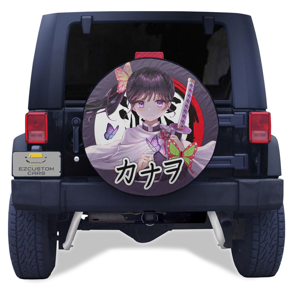 Tsuyuri Kanao Spare Tire Cover Custom Demon Slayer Anime Car Accessories