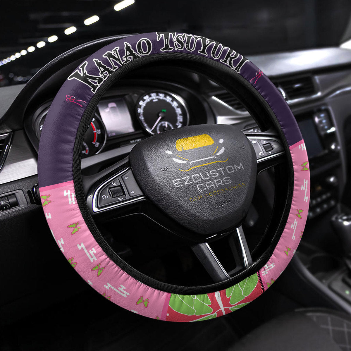 Tsuyuri Kanao Steering Wheel Cover Custom Anime Demon Slayer Car Accessories