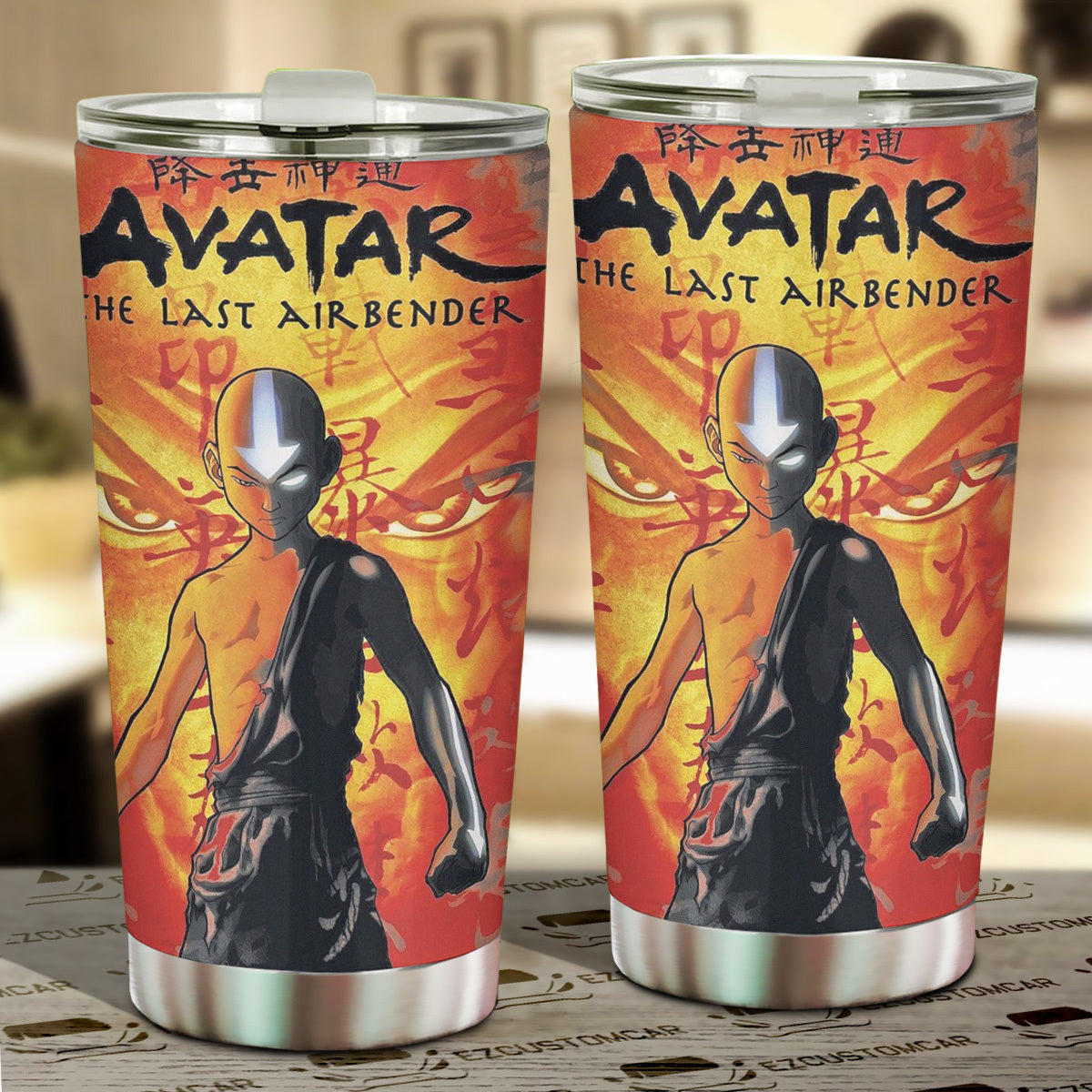 Tumbler Cup Aang Custom Avatar: The Last Airbender Anime Car Accessories