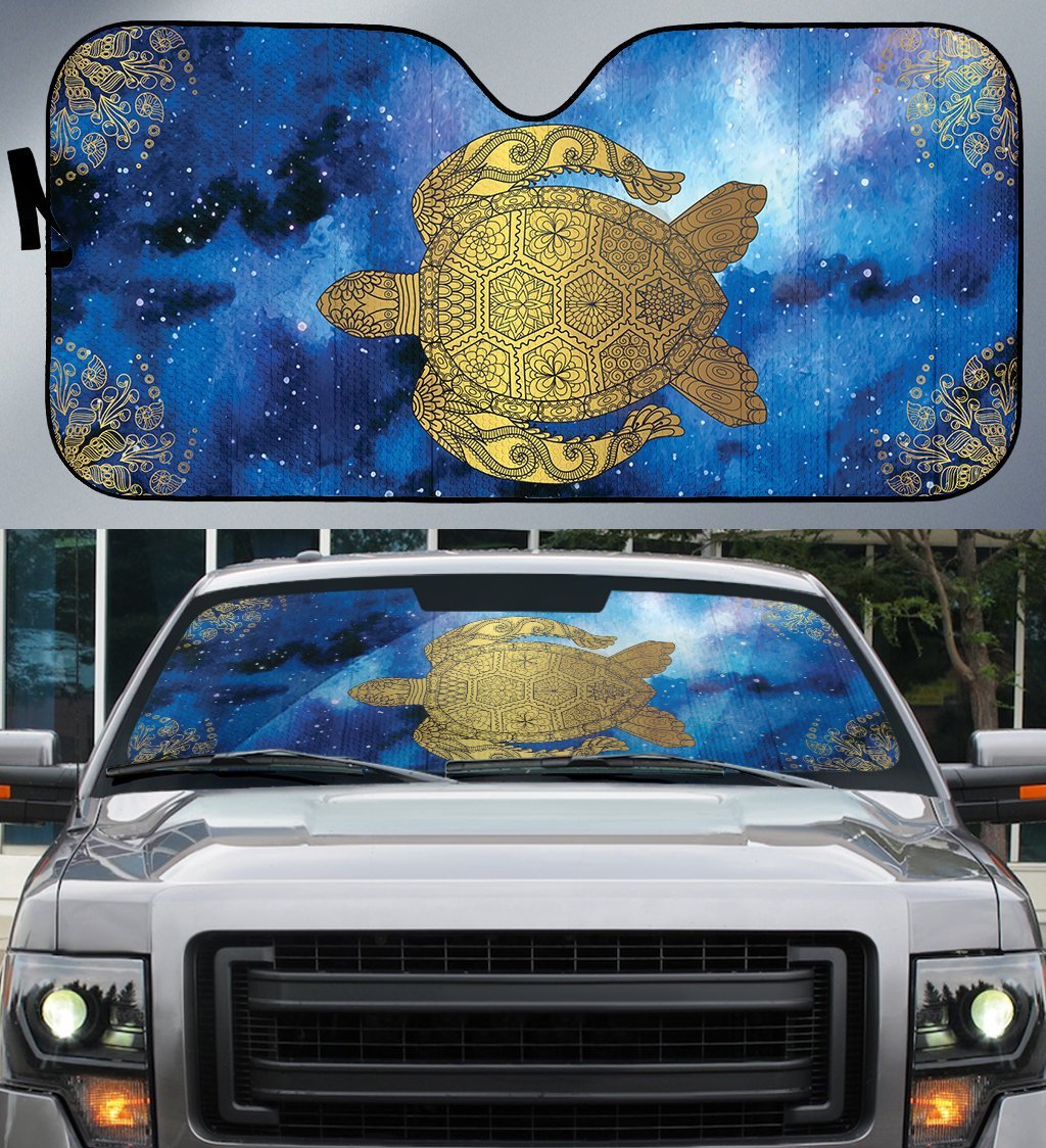 Turtles Mandala style Car Sunshade