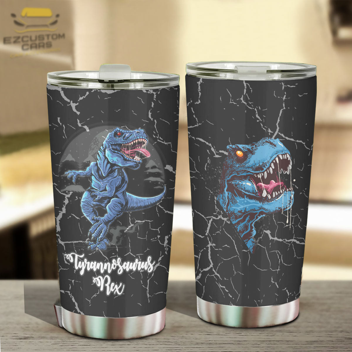 Tyrannosaurus Rex Car Tumbler Cup Custom Dinosaur Car Accessories