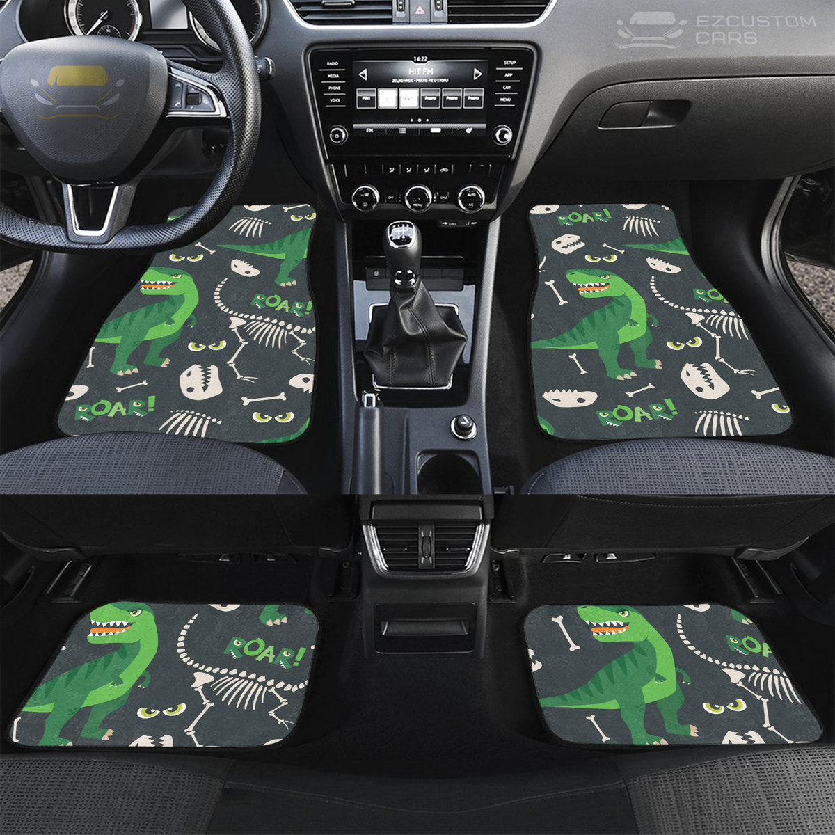 Tyranosaurus Rex Pattern Car Floor Mats Custom Dinosaur Car Accessories