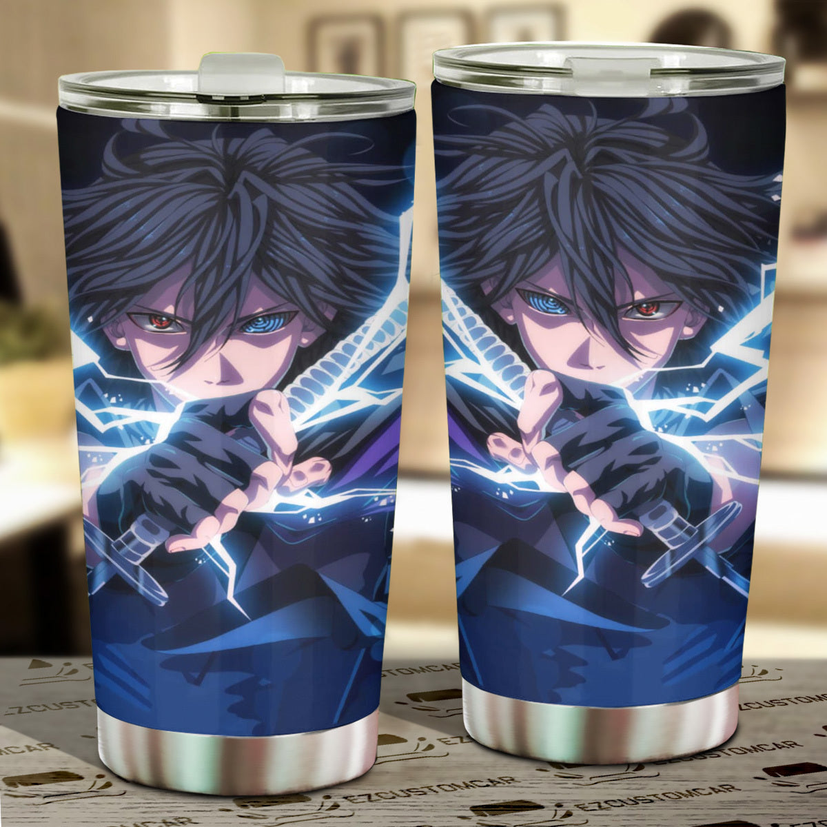 Uchiha Sasuke Car Tumblers Cup Custom Naruto Anime Car Accessories