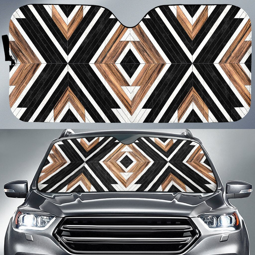 Urban Tribal Pattern Car Sunshade