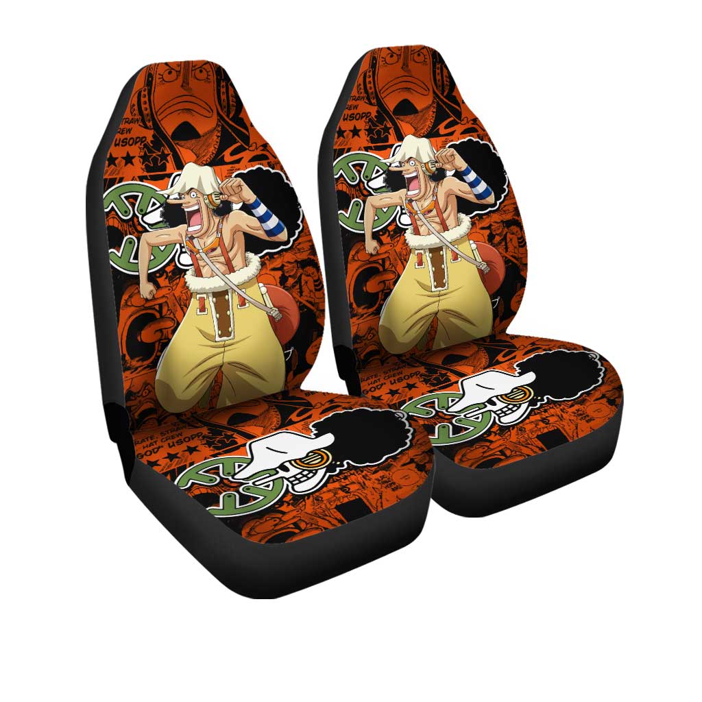 Usopp Car Seat Covers Custom One Piece Anime