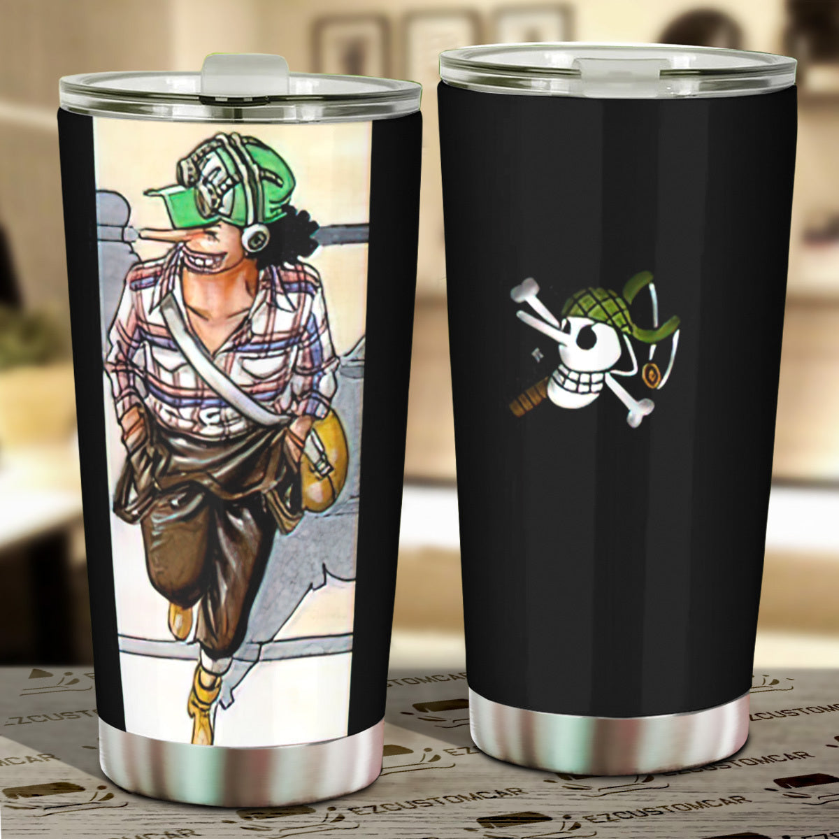 Usopp Car Tumbler Cup One Piece Anime Car Accessories