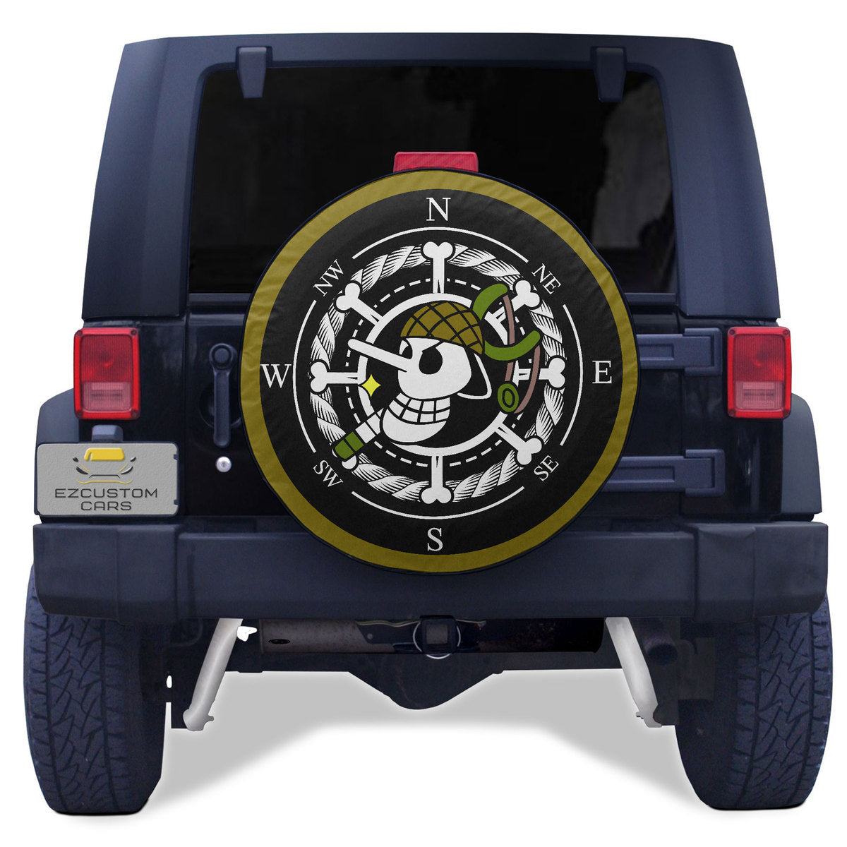 Usopp Spare Tire Cover Custom One Piece Anime Car Accessories