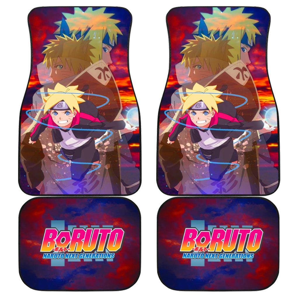 Uzumaki Naruto Car Floor Mats Custom Boruto Anime Car Accessories