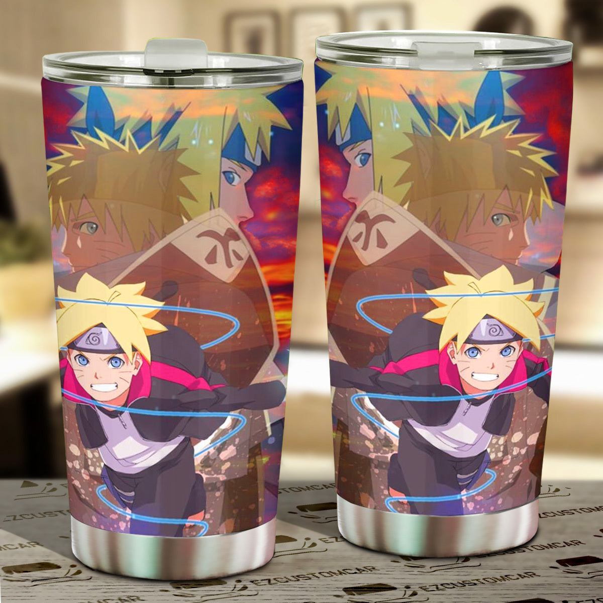 Uzumaki Naruto Car Tumblers Cup Custom Boruto Anime Car Accessories