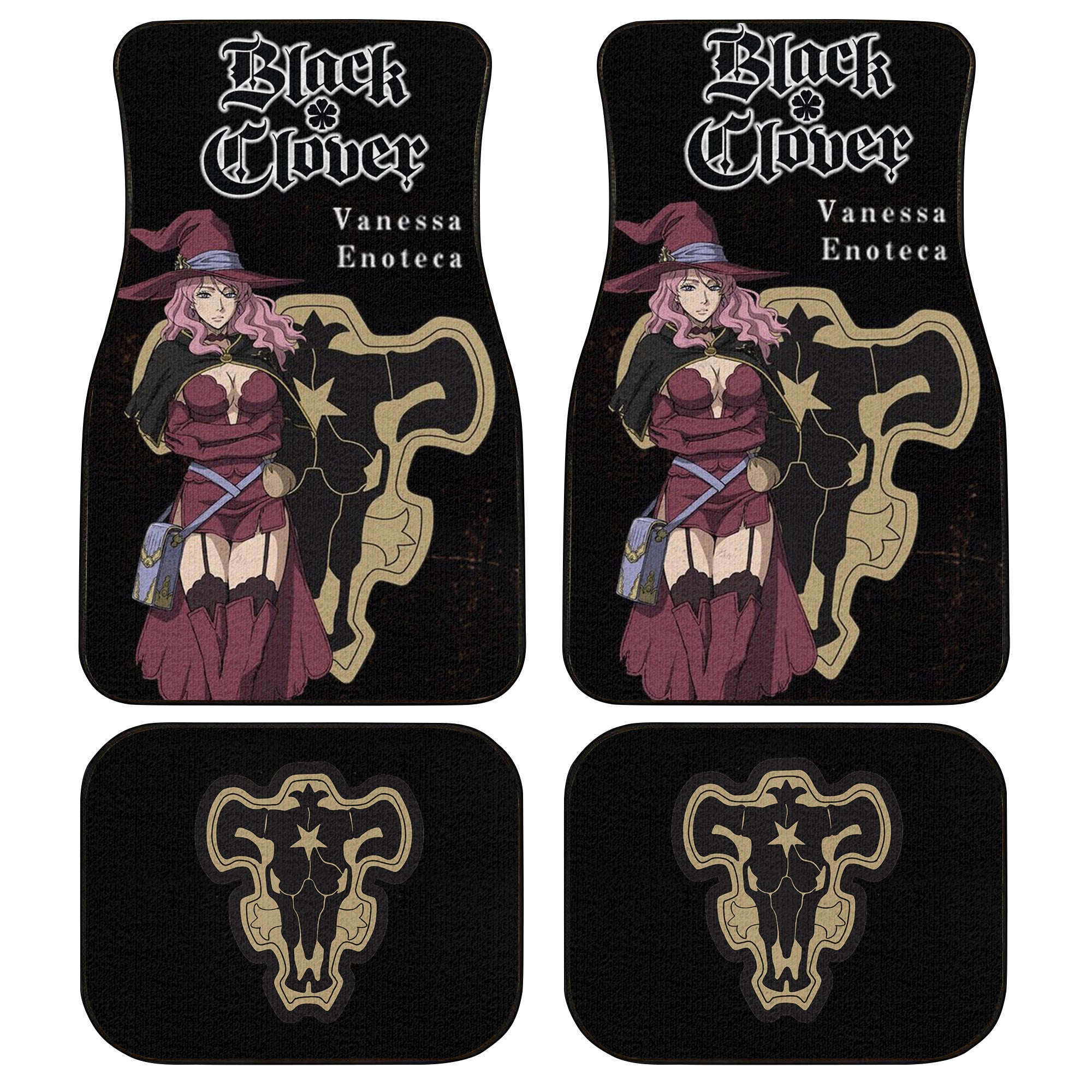 Vanessa Custom Car Floor Mats Black Clover Anime