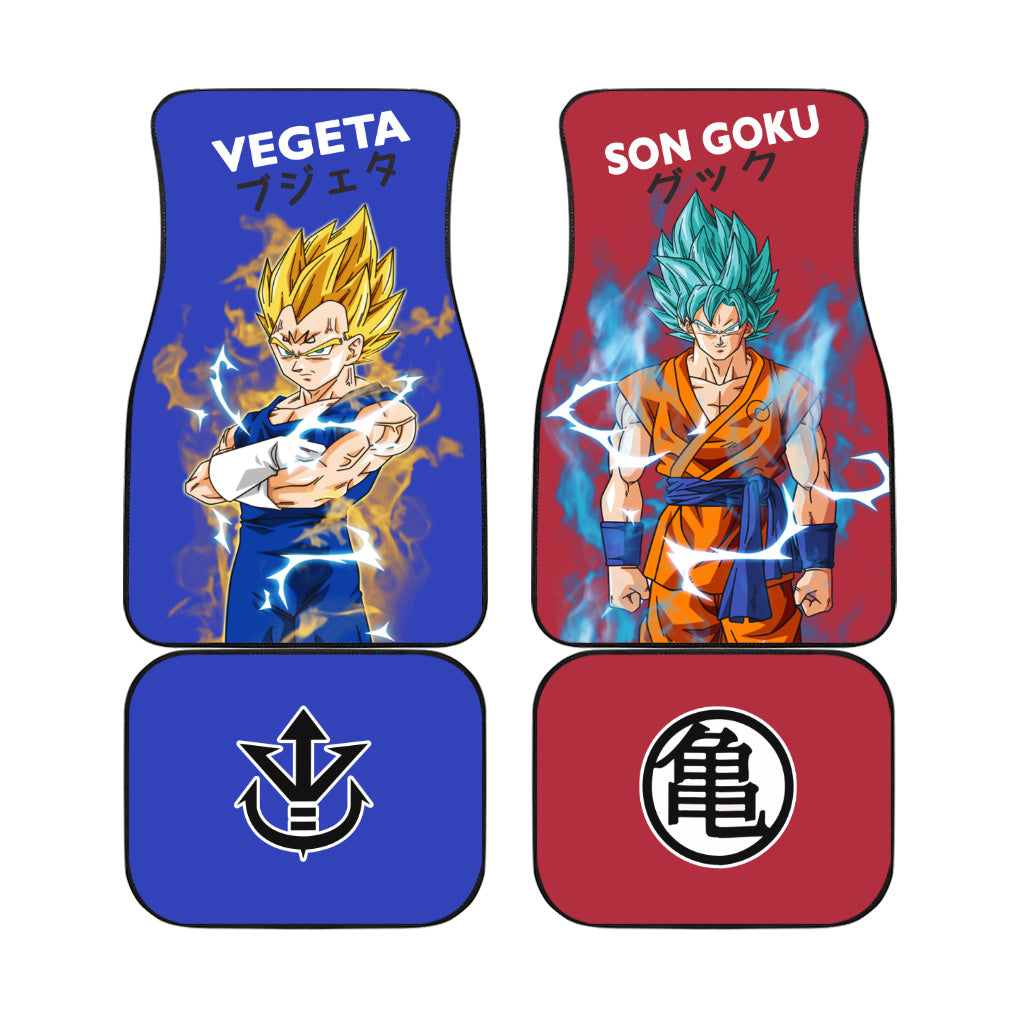 Vegeta and Son Goku Car Floor Mats Custom Anime Dragon Ball Z Car Accessories