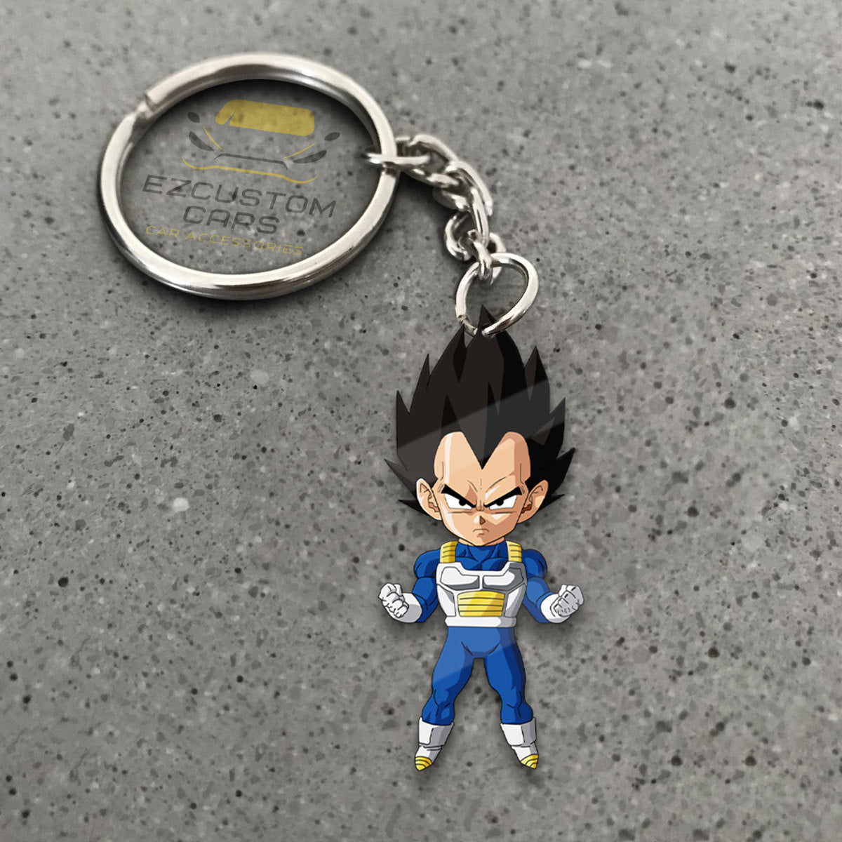 Vegeta Classic Keychains Custom Anime Dragon Ball Car Accessories