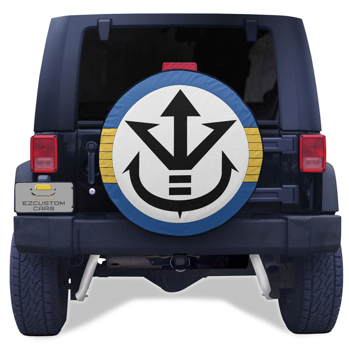 Vegeta Saiyan Royal Symbol Spare Tire Cover Custom Dragon Ball Anime Car Accessories