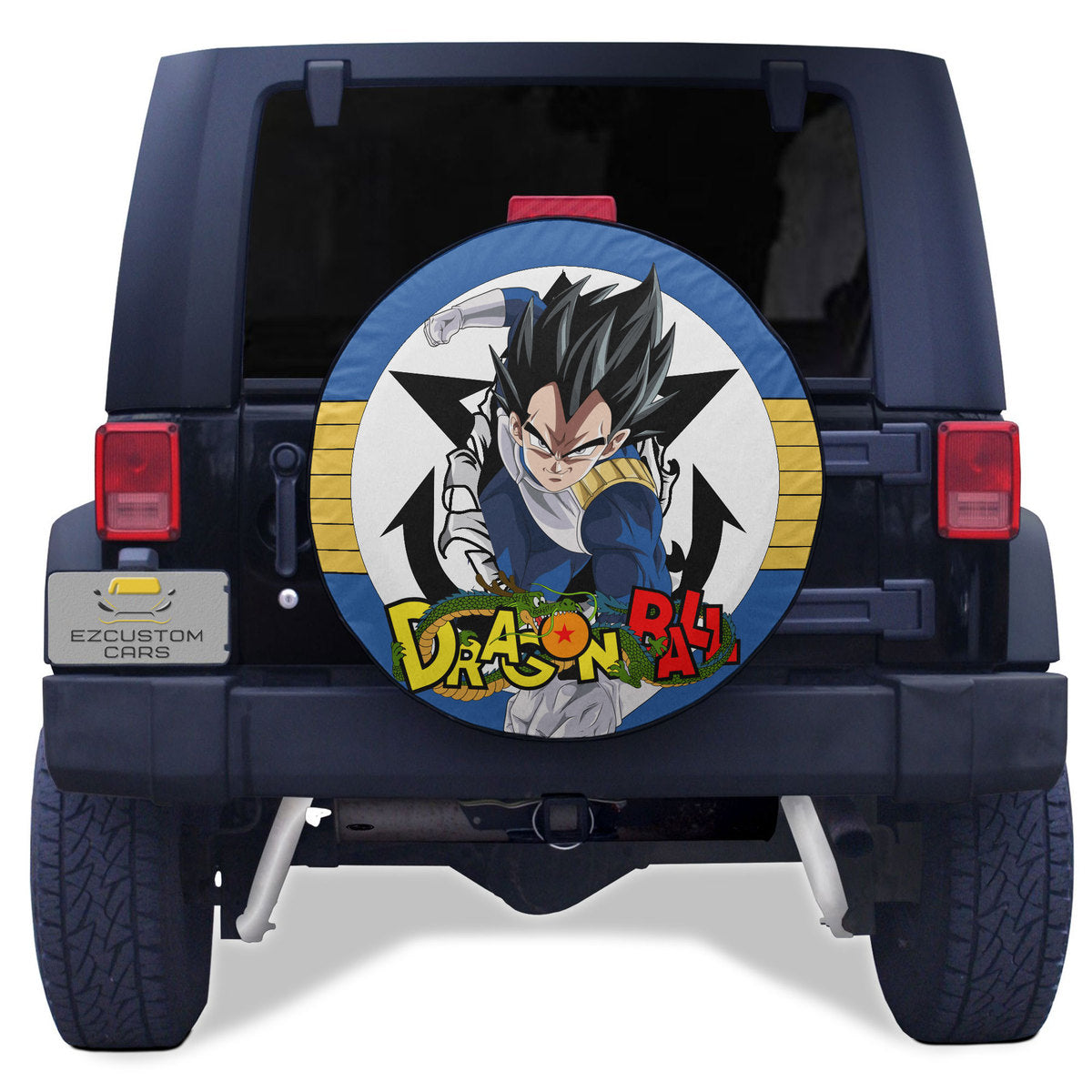 Vegeta Spare Tire Cover Custom Dragon Ball Anime Car Accessories