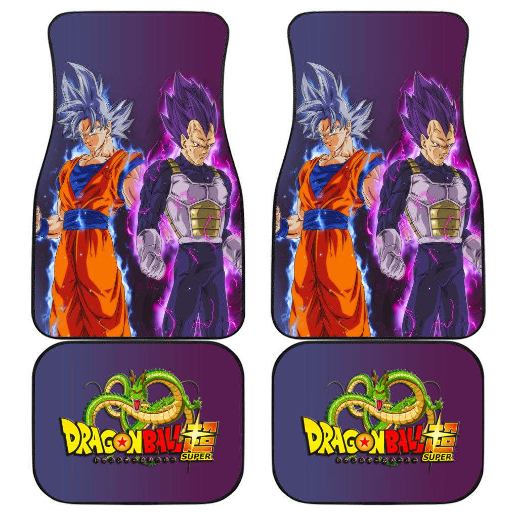 Vegeta Ultra Ego and Goku Ultra Instinct Master Car Floor Mats Custom Dragon Ball Anime Car Accessories