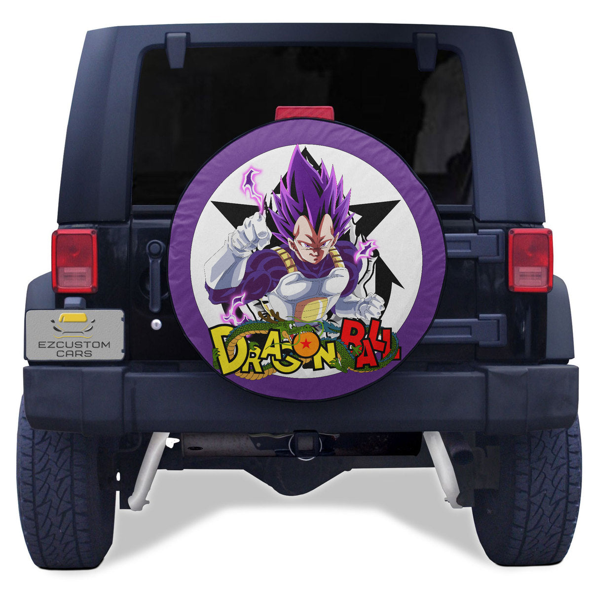 Vegeta Ultra Ego Spare Tire Cover Custom Dragon Ball Anime Car Accessories