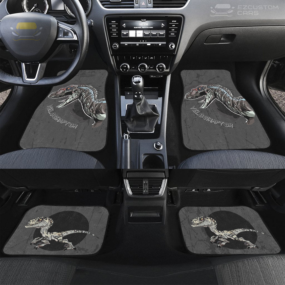 Velociraptor Car Floor Mats Custom Dinosaur Car Accessories