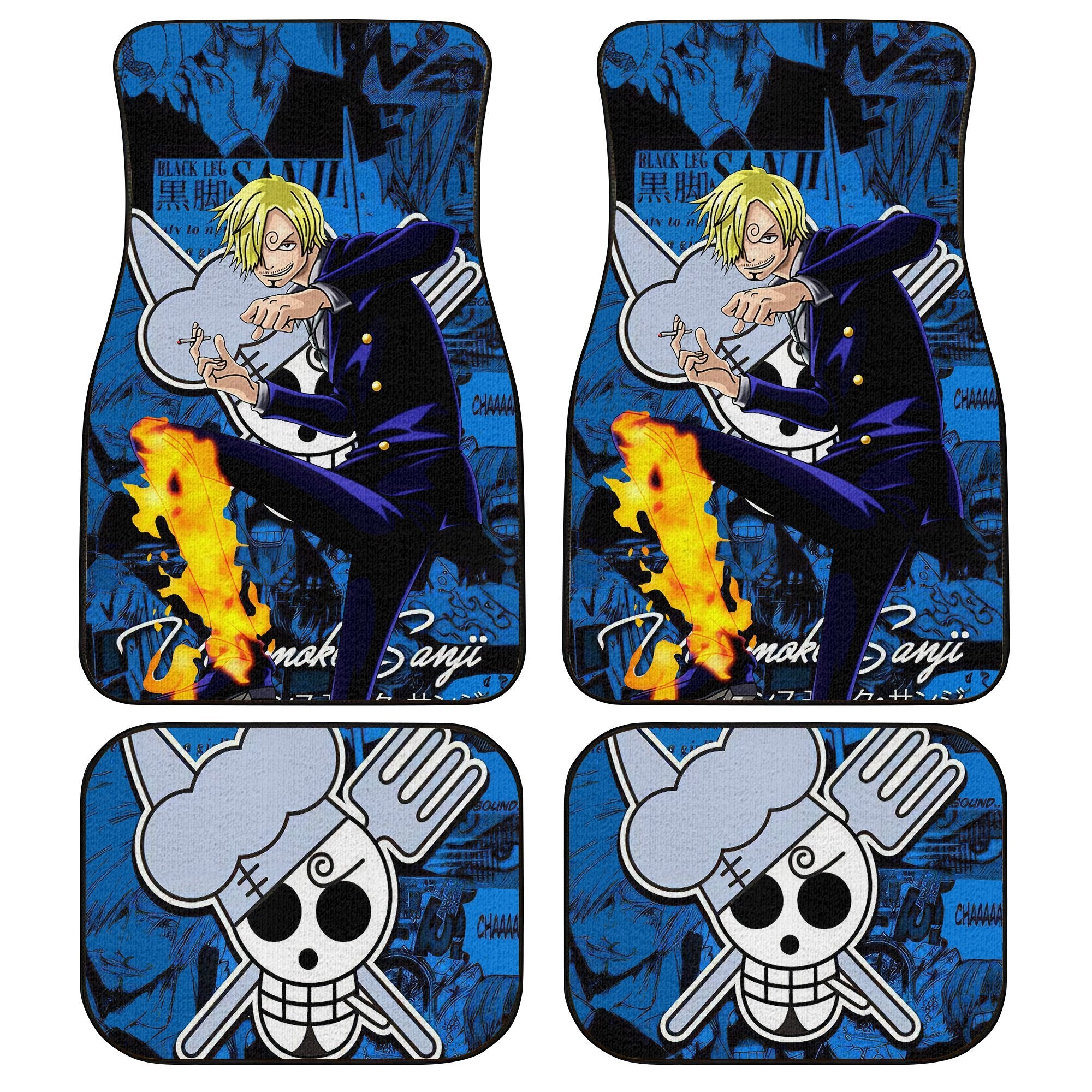 Vinsmoke Sanji Car Floor Mats Custom One Piece Anime