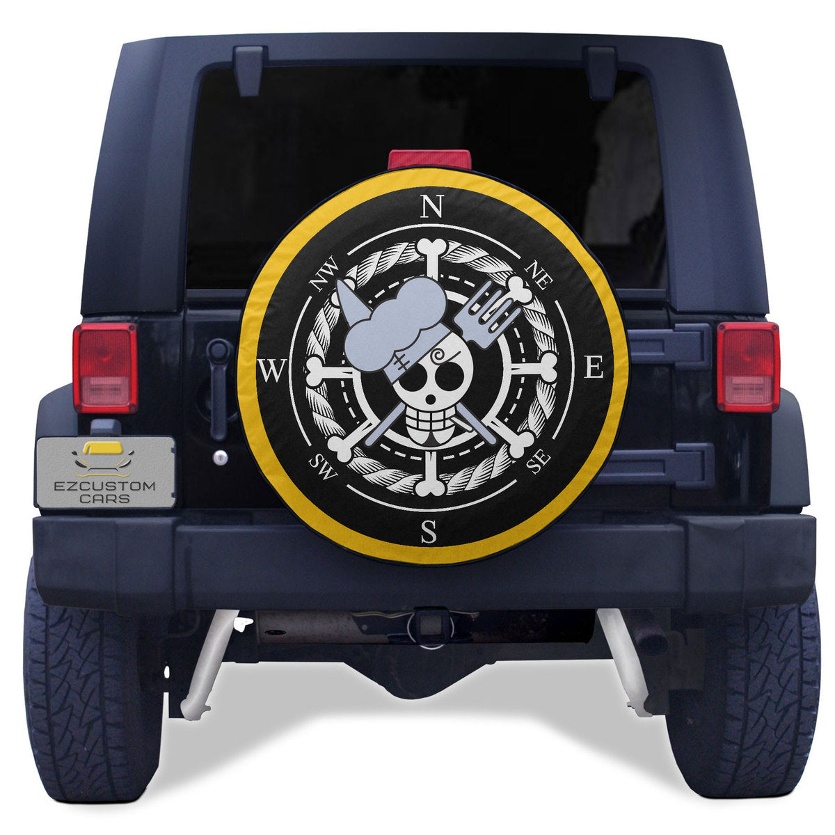 Vinsmoke Sanji Spare Tire Cover Custom One Piece Anime Car Accessories