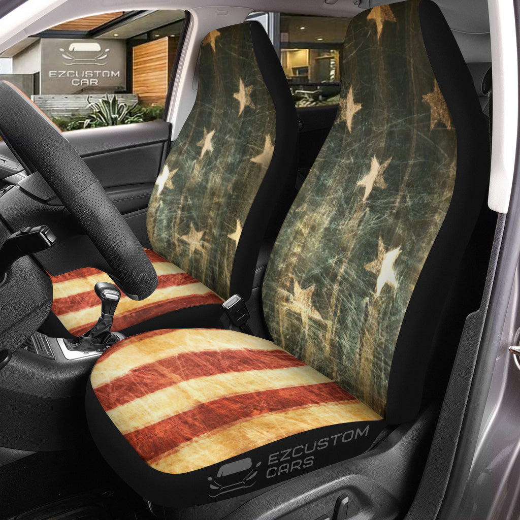 Vintage American Flag Seat Covers