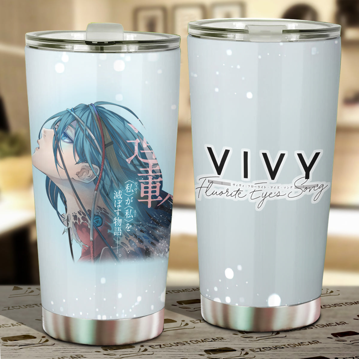 Vivy Stainless Steel Tumbler Custom Vivy: Fluorite Eye's Song Anime Car Accessories