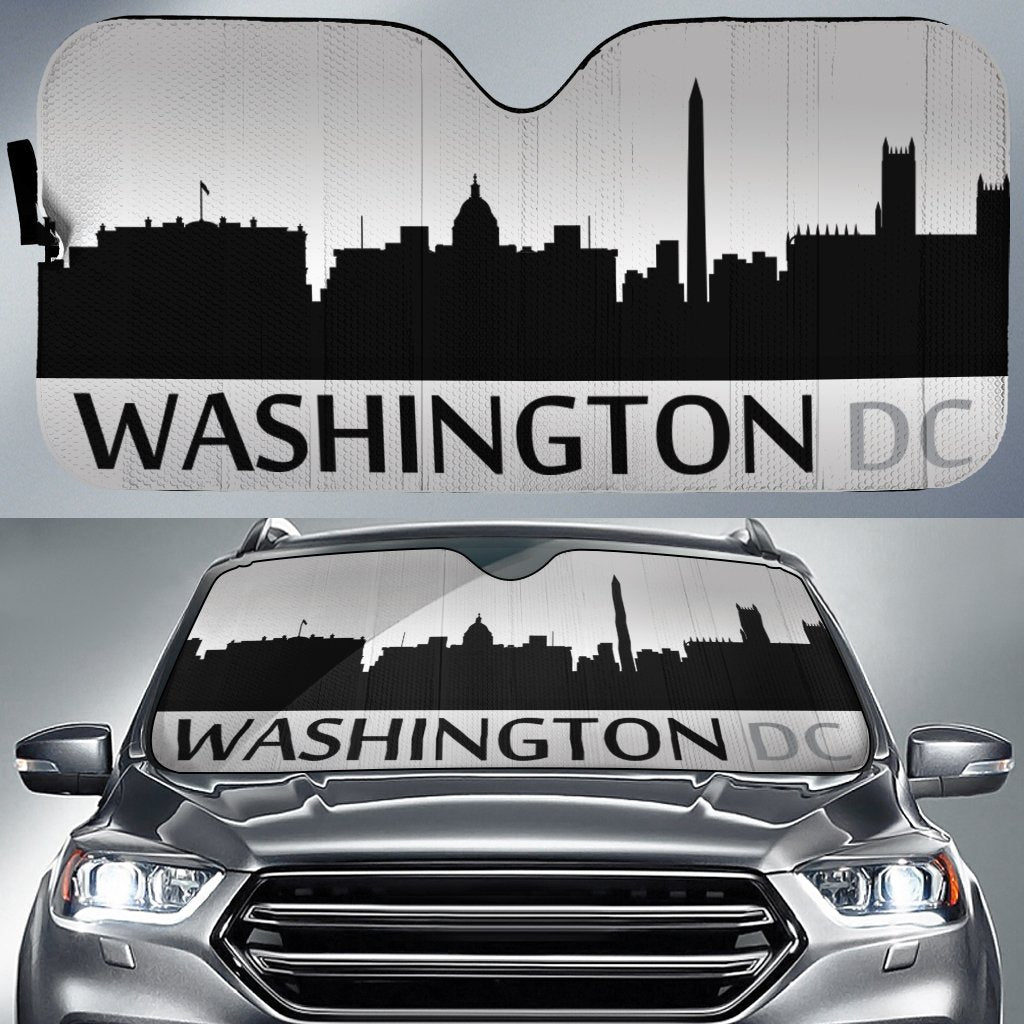 Washington DC Skyline Custom Designed on Car Sunshade