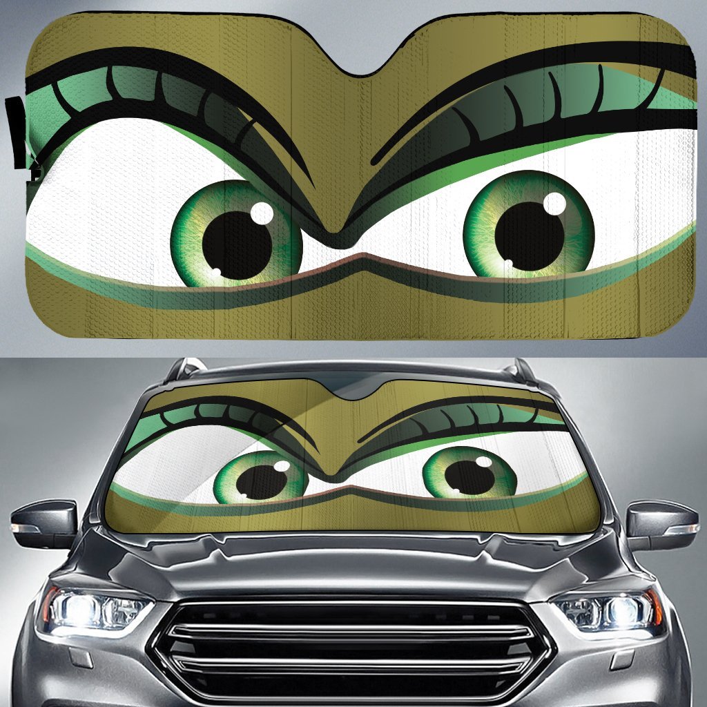 Wicked Witch Cartoon Eyes Custom Car Windshield Sunshades